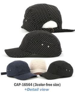 CAP-16564 도트무늬 캠프캡 모자 볼캡